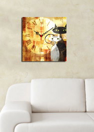 Wallity 2828CS-12 Reloj de Pared Decorativo de Lienzo Multicolor